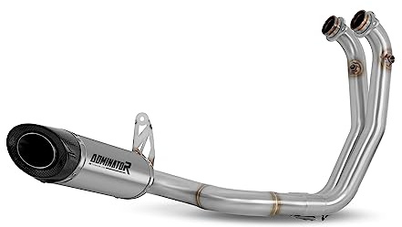DOMINATOR Impianto di scarico Collettori Marmitta Silenziatore Titanio HP8 compatibile con Tuono 660 2021-2023