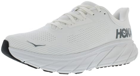 Hoka One One Mens Arahi 7 Textile Blanc De Blanc Steel Wool Trainers 8.5 UK