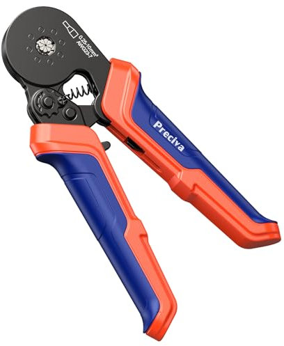 Preciva Crimpadora Terminales Electricos, Crimpadora Octogonal para Conectores Aislado, Alicates Electricista de Presión para Terminales Eléctricos Crimpadora Profesional 0.25-10mm²