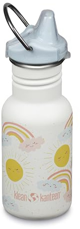 Klean Kanteen Kids Water Bottle with Sippy Cup Lid, 350ml Drinks Bottle