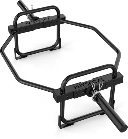 PhysKcal Barre de piège olympique, barre d'haltère hexagonale avec manches lisses de 5,1 cm, design d'haltère facile à charger et à décharger pour les débutants en haltérophilie - Idéal pour les