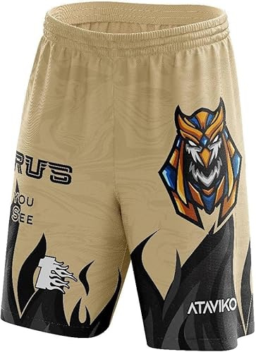 Ataviko Pantaloncino Horus, Mare, Beach Volely, Gym Palestra, Passeggio e Sport Estivi, (IT, Testo, M, XXL, Regular, Regular, Standard, Sabbia)