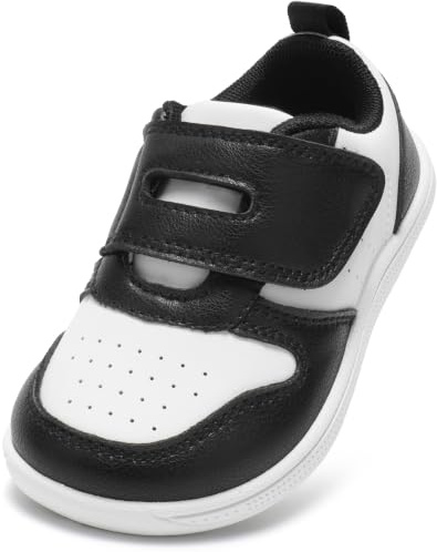 STQ KIDS Toddler Trainers Boys Girls Wide Toe Box Barefoot School Shoes Zero Drop Lightweight Baby First Walking Shoe Non Slip Soft Kids Running Tennis Sneaker Sports Daycare Outdoor