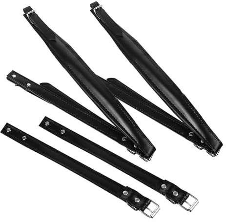 Beaupretty Correa de Cuero Negra para Acordeón Correa de Hombro Ajustable para Instrumento Musical Cinturón Cómodo y Resistente para Acordeones Accesorio para Músicos