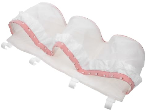 HOMSFOU Organisateur de Couches Suspendu pour Berceau, Paquet de Rangement pour Berceau, Bébé, 3 Compartiments, Grosse Capacité, Coton, Blanc, pour Lits Superposés et Lits