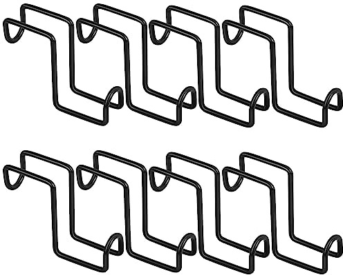 8-Pack Heavy-Duty 10.2cm Horse Halter Rack & Bridle Hooks - Durable Metal Tack Storage Solution for Equine Water Buckets Saddles and Fence Clips