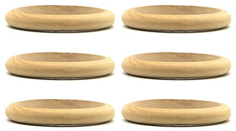 VVXXMO 6 Stück natürlicher Holz-Armreif, gebogenes Holz-Armband, DIY Malerei Schmuck, 1, Einheitsgröße