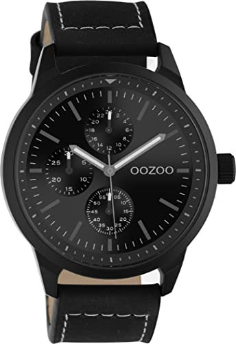Oozoo Timepieces Herren Uhr - Armbanduhr Herren mit 22mm Lederarmband - Analog Herrenuhr in rund C10909