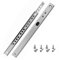 HELPMATE Guide per cassetti, 17 mm, lunghezza 182 mm, 1 paio di 2 pezzi, estraibili a sfere, per cassetti, estraibili parziali, in acciaio zincato, argento, con materiale di fissaggio incluso