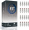EZ Tattoo Nadeln Set - 50 Stück #10 Gemischt (3RL 5RL 7RL 7RM 9RM) Bugpin Round Liner/Magnum Tattoo Cartridge Nadeln Assortiert für Tattoo Maschine - Revolution