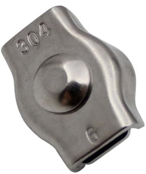 Serre Cable Acier Serre-câbles en acier inoxydable 304, serre-câbles for câbles métalliques, serre-câbles M2 à M10 for fils d'acier Serre Cable Inox(Taille:8MM 2PCS)