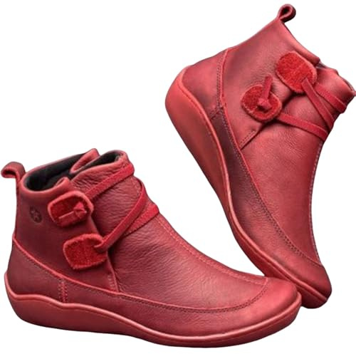 Generico Scarpe Leggere Scarpe Camminata Donna E Donna Invernali Elege Comodi Che Mostrano delle Donne con Plantare da Corsa per (Red,38)