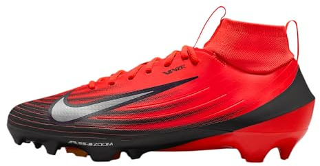 Nike Vapor Pro 1 Football Cleats (HF9409-600, Bright Crimson/Laser Orange/Black) Size 10.5