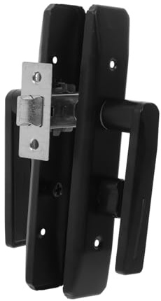 Gadpiparty Manija De Puerta Interior Con Cerradura De Privacidad Para Baño y Dormitorio Diseño Reversible y Moderno Color Negro Fácil De Instalar Operación Sin Llave