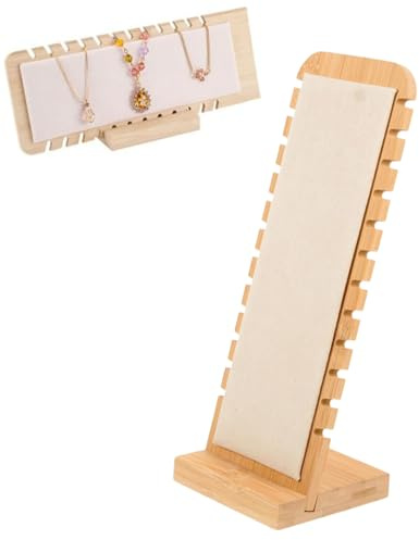 JFangZHZH Porte Bijoux,Présentoir à Collier,Porte Collier en Bois,Rangement Bijoux Organisateur,Support de Vitrine de Collier,pour Colliers, pendentifs,Bracelets,pour la Maison et Le Magasin