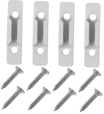 DOITOOL Herrajes para Pestillos de Ventana 4 Cerraduras de Aleación de Zinc Blanco Cerradura de Seguridad para Ventanas Abatibles y Corredizas Fácil de Instalar Repuesto