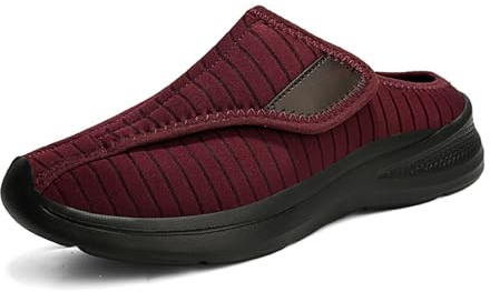 Generisch Zapatos para diabéticos para mujer, ortopédicos, informales, pies hinchados, zapatos de salud para personas mayores, cómodos, bajos, ideales para viajes, para personas mayores, O Vino, 43 EU
