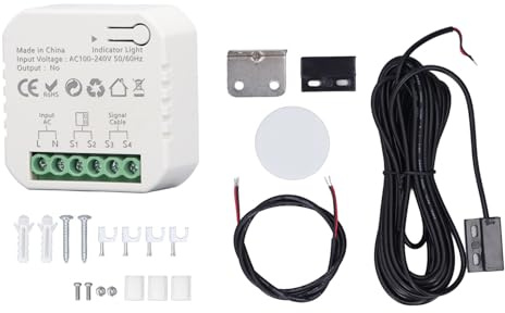 Jeanoko Garagedörröppnare, Zigbee-fjärrkontroll Röststyrning med Timernedräkningsfunktion för Skjutbara Svänggrindar