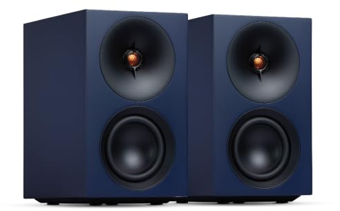 Cambridge Audio L/R S - 100W Diffusori Stereo Attivi Compatti con Bluetooth aptX HD, USB Audio, Ingressi Aux & Ottico, Uscita Subwoofer, Telecomando, Room Positioning, DynamEQ – Blu