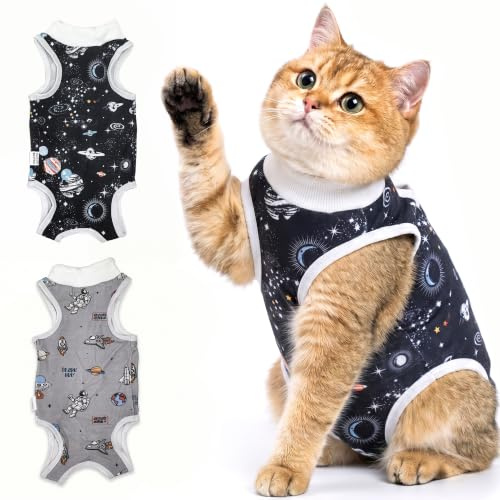 Avont 2-Pack Cat Recovery Suit for Spay Healing -Space M 2026 New