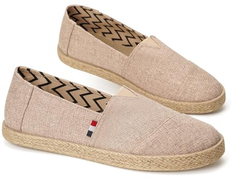 GLAMORA Espadrillas Uomo Slip On in Tessuto Traspirante, Scarpe Estive Leggere, Mocassini Casual Bassi, Calzature Antiscivolo con Suola in Gomma