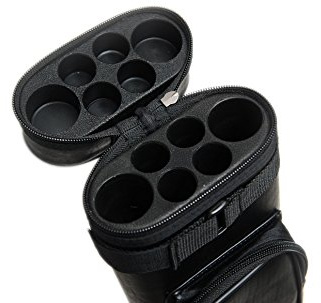 HAN'S DELTA 2x4 Hard Oval Pool Cue Billiard Stick Carrying Case, (Several Colors Available) (Black)