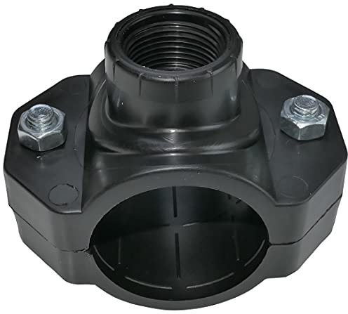 Aerzetix - C51891 - Collare di Presa per Tubi Ø50x3/4'' - con 2 bulloni - Fascetta di derivazione per Tubi secondari - Raccordo in plastica per Tubo Acqua con Filettatura Femmina