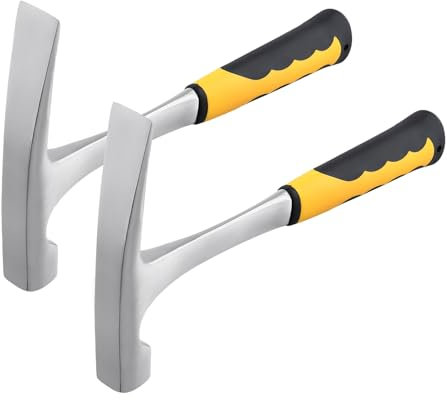 JIAYUET 2 Pack 24oz Geological Rock Pick Fossil Hammer, 30cm Geology Brick Flat Head Hammer for Mining, Prospecting, Geologist