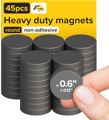 Ferrite Magnete Product Like 2S-7ZVX-11K7, diametro 15 mm x 3 mm, adesivo da 3 m, confezione da 45 pezzi