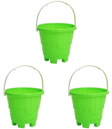 Simba - Burgeneimer, 3er Pack, Höhe 16cm, Durchmesser 17cm, Sandkasten, Sandspielzeug für Kinder ab 10 Monaten