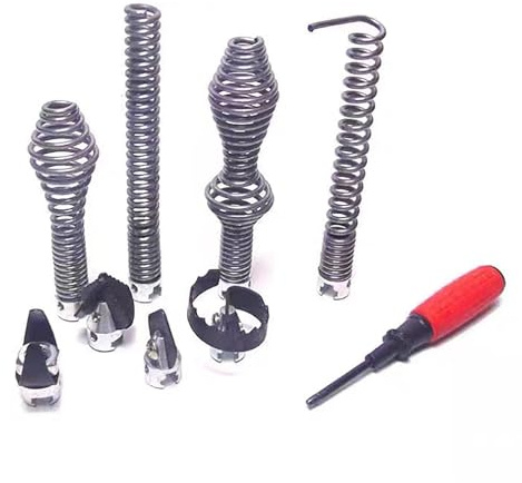 Pezzi di testa di taglio del pulitore di drenaggio, teste a spirale della macchina di pulizia del tubo elettrico, la testa di taglio di intasamento del tubo per il diametro a spirale 16mm