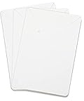 Etiquetas de Carton para joyeria, 5 x 9 cm, 400 Unidades, color Blanco, Tarjetas de Exhibición en blanco para Joyería con Orificios para colgar Collares,cadenas y Pendientes(A521021)