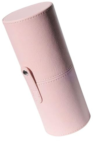 NOLITOY Porte-Pinceaux de Maquillage en PU Rose Seau Organiseur D’Outils Cosmétiques Étanche Contenant pour Rangement Bureau et Maison Capacité Moyenne Accessoire Pratique Polyvalent
