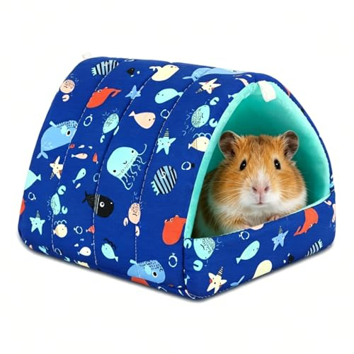 Maison pour Cochon d'Inde, Petits Animaux Couchages Hiver Cabane, Lits Grotte Chauds Petits, Confortable et Chaud, pour Lapin Nain Chinchilla Hérisson Cobayes Ecureuils