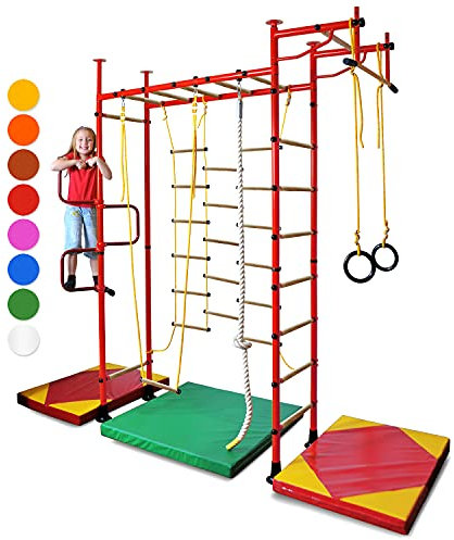 NiroSport espaldera Gimnasio M3 Barras de Pared Espaldera de Fitness Complejo Deportivo de Gimnasia Gimnasia de los niños en casa, Barras, Espaldera para Gimnasio