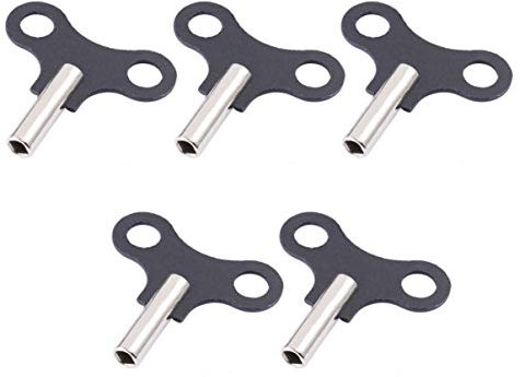 ibasenice Schlüssel Uhr - 5 Stück Schlüsselreparaturwerkzeug für Uhr Aufziehschlüssel Großuhren Uhrenschlüssel Messing Uhr Schlüssel Aufzugschlüssel