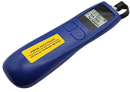 QIIRUN Optical Power Meter, -70~+10dBm Fiber Optic Meter with 6 Calibrated Wavelengths, High Accuracy and Lightweight