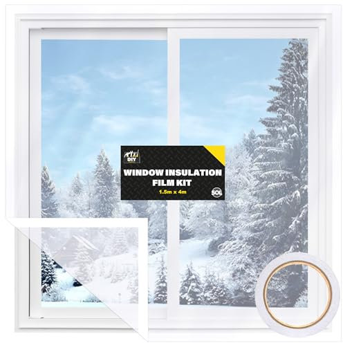 SOL 1.5m x 4m Window Insulation Film Kit – Thermal Control for Summer & Winter – Heat Blocking, UV Protection, Glare Reduction, Sun Shield, Draft Excluder & Double Glazing Insulation Film