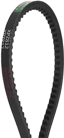 sourcing map XPZ-812 Cogged V-Belts 812mm Pitch Girth 10mm Width 8mm Height Rubber for Power Transmission