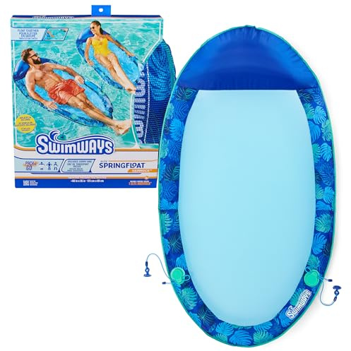 Swimways Elite Spring Float Hammock Pool Lounger, Inflatable Pool Floats Adult with Fast Inflation, Pool Hammock for Adults up to 250 lbs