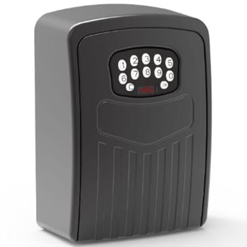 MPYEKP Smart Key Lock Box, Bluetooth Code Lock Box with APP Control, Key Hider Electronic Combination Lockbox for Realtor, Hosts, Keys Safe Storage, Hide a Key(Black)
