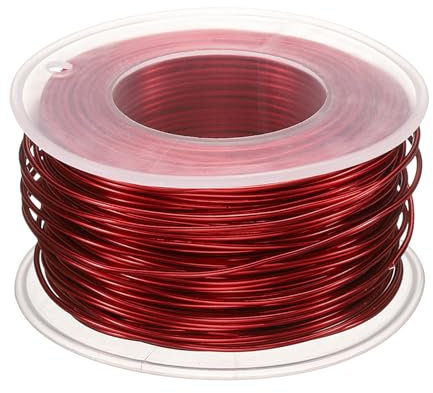 QUARKZMAN Rotolo di Filo Bonsai, Spessore 1mm, Lunghezza 30m, Filo di Alluminio Anodizzato Flessibile per Attrezzi Bonsai, Alberi, Giardino, Orticoltura, Paesaggistica, Rosso