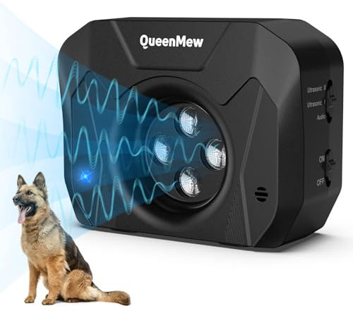 Bubbacare Anti Bell Gerät Hunde, 4 Sender Antibell Ultraschall Gerät, 33 Fuß Hundegebell Stoppen, 3 ModiAanti Bell Gerät Hunde für Große Kleine Hunde, Trainingsalarm im Freien und Innenbereich