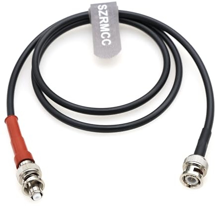 SZRMCC BNC hane till RP-BNC SHV koaxialkabel 50 ohm högspänning 5 000 V testkabel för piezoelektrisk förstärkare Thorlabs (2 m)