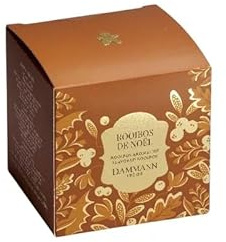 Dammann Rooibos de Noel - Christmas Rooibos Aromatisé Gingembre, Girofle, Pain d'epices, Orange - 25 sachets cristal