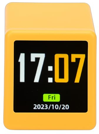 Orologio Meteorologico da Tavolo WiFi, Mini Sveglia Digitale Intelligente Stazione Meteorologica con umidità, Temperature, Calendario, per la Decorazione Domestica, Ufficio, 1,77x1,38x1,57