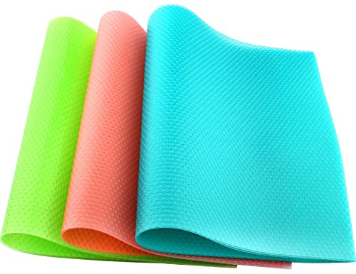 8 Pcs Refrigerator Liners, Fridge Liner and Mats Washable, Refrigerator Shelf Liners for Glass Shelves, Protects Against Spills Waterproof Table Placemats Cupboard Cabinet Drawer Covers Pads, PSISO