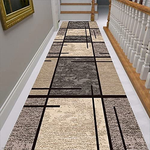 HIYOUGO Teppichläufer, rutschfest, Küchenteppich, weich, modern, maschinenwaschbar, für Wohnzimmer, Schlafzimmer, Eingangshalle, 5 Designs