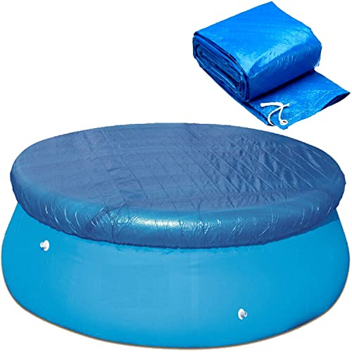 WINOK Copertura per piscina rotonda, Ø 183 cm, telo di copertura per piscina, telo solare per piscina in metallo e prisma, Easy Set per piscine rotonde, PE impermeabile, antipolvere