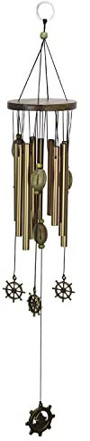 Windspiel Metall, LNSYSNS Windspiele für Draußen, Windspiele für Draußen Hängend, Klarer Klang, für Garten Terrasse Rasen Hof Dekorative (Antike Bronze)